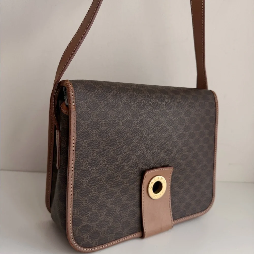 Authentic Celine Macadam M14 Flap Crossbody Bag - Picture 2 of 16